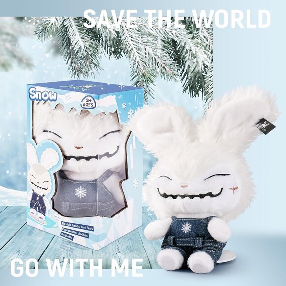 Halloween Scary Stuffed Animal Creepy Spooky Plush Bunny Movable Limbs Doll - Picture 7 of 8